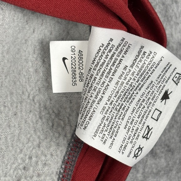 Nike Pro Combat Shirt Mens L Dri-Fit Red Gray Long Sleeve Fitted Athletic Top - Picture 8 of 11